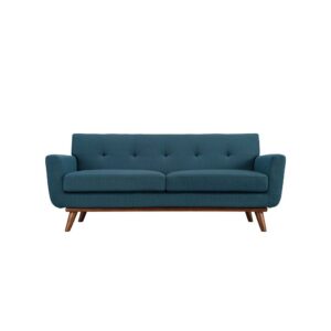 Simple Wood Combine With Leather Chair